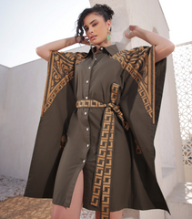 OLIVE ORACLE KAFTAN DRESS
