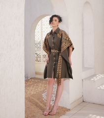 OLIVE ORACLE KAFTAN DRESS