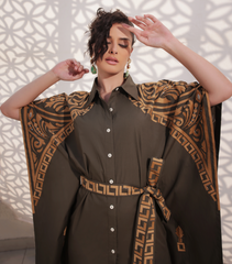 OLIVE ORACLE KAFTAN DRESS