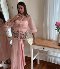 TANVI VIJ - PHOOLWARI PETAL DUSK DRAPE SET