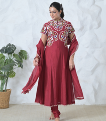 PHOOLWARI ANARKALI SUIT SET