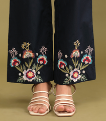 PHOOLWARI NAVY MEADOW BALLOON SLEEVE CO-ORD SET
