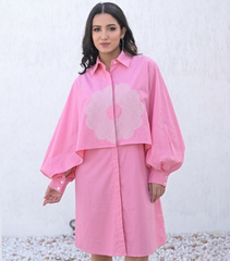 POWDER PINK NOCTURNE ECLIPSE DRESS