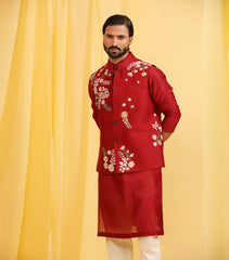 MULTICOLOURED RED BUNDI SET