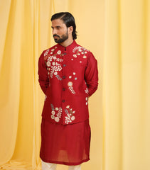 MULTICOLOURED RED BUNDI SET