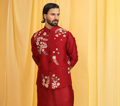 MULTICOLOURED RED BUNDI SET