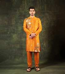 HALDI HORIZON PICHWAI KURTA SET