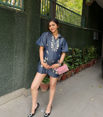 KARINA DOGRA JALAN - EMBER PETAL DENIM DRESS