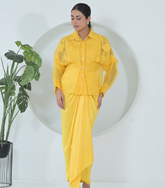 FLORIS SHIRT WITH PLEATED SKIRT SET