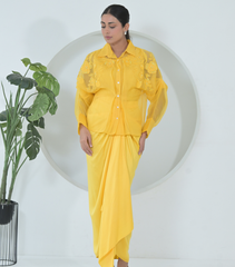 FLORIS SHIRT WITH PLEATED SKIRT SET