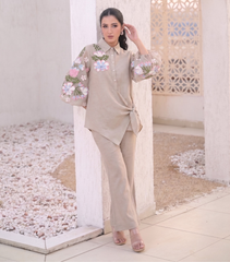 BIG KHUSHBOO ORGANZA SLEEVE SIDE TIE-UP CO-ORD SET