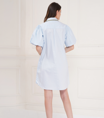 BOTANICAL DRESS WITH SHORT BALLOON SLEEVES