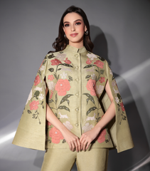 THE GULAB BLOSSOM CAPE SET