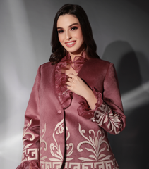 THE PINK RUFFLE BAROQUE BLAZER