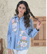 BIG KHUSHBOO POWDER BLUE SHIRT