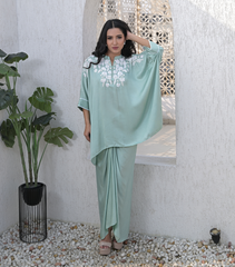 ALBASTER PETAL KAFTAN & KNOT SKIRT SET