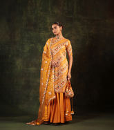 GULRAIZ PICHWAI MANGO SHARARA SET