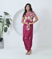 BOTANICAL SMALL FLOWER LINEN JUMPSUIT
