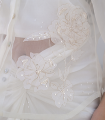 PEARL PETAL SHIRT WITH KNOT SKIRT SET