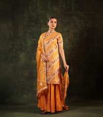 GULRAIZ PICHWAI MANGO SHARARA SET