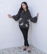 ONYX WING BOW-TIE SHIRT