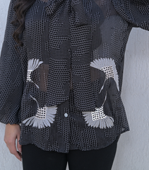 ONYX WING BOW-TIE SHIRT