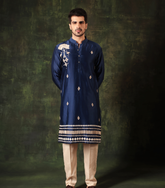 NAVY NEW STORY KURTA SET
