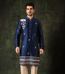 NAVY NEW STORY KURTA SET