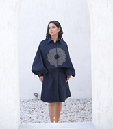 NAVY NOCTURNE ECLIPSE DRESS