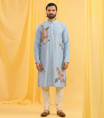DUPION BIG FLOWER MENS KURTA