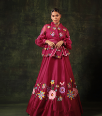 BADABAGH ROSÉ RAAGA ENSEMBLE PEPLUM SET