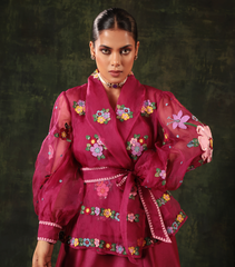 BADABAGH ROSÉ RAAGA ENSEMBLE PEPLUM SET
