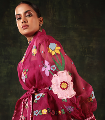 BADABAGH ROSÉ RAAGA ENSEMBLE PEPLUM SET