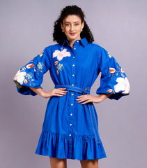 BOTANICAL DOUBLE TONE DRESS