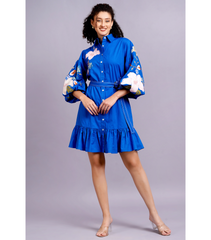 BOTANICAL DOUBLE TONE DRESS