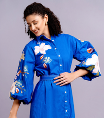 BOTANICAL DOUBLE TONE DRESS