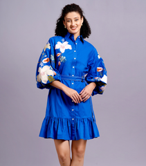 BOTANICAL DOUBLE TONE DRESS