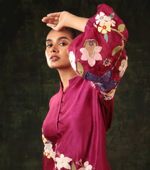 RANI VALLEY OF BOTANICAL FLOWERS TUNIC SET