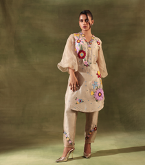 BADA BAGH BEIGE BIZARRE TUNIC SET