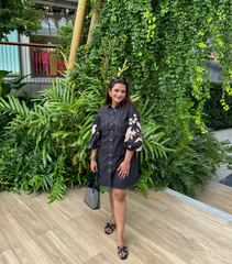 RADHIKA AGGARWAL - OLD WHITE HIBISCUS DRESS