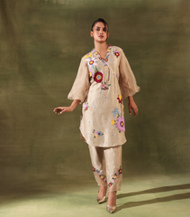 BADA BAGH BEIGE BIZARRE TUNIC SET