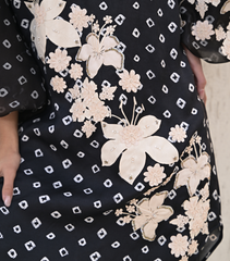 FLÉUR NOIR BANDHANI TUNIC SET