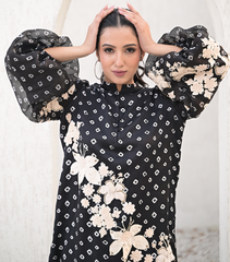 FLÉUR NOIR BANDHANI TUNIC SET
