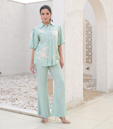 SEA BLUE INFLORESCENCE CO-ORD SET