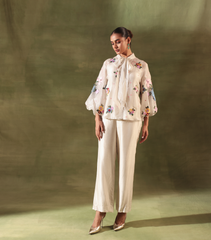 BEIGE BLOOM WHISPER CO-ORD SET