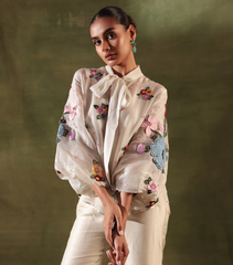 BEIGE BLOOM WHISPER CO-ORD SET