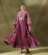 PHOOL PATTI ANARKALI GAZE LONG DRESS