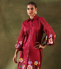 GARDEN BLOOM BADABAGH SHIRT STYLE DRESS