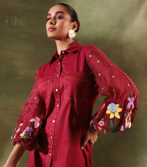 GARDEN BLOOM BADABAGH SHIRT STYLE DRESS