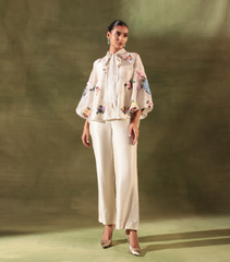 BEIGE BLOOM WHISPER CO-ORD SET